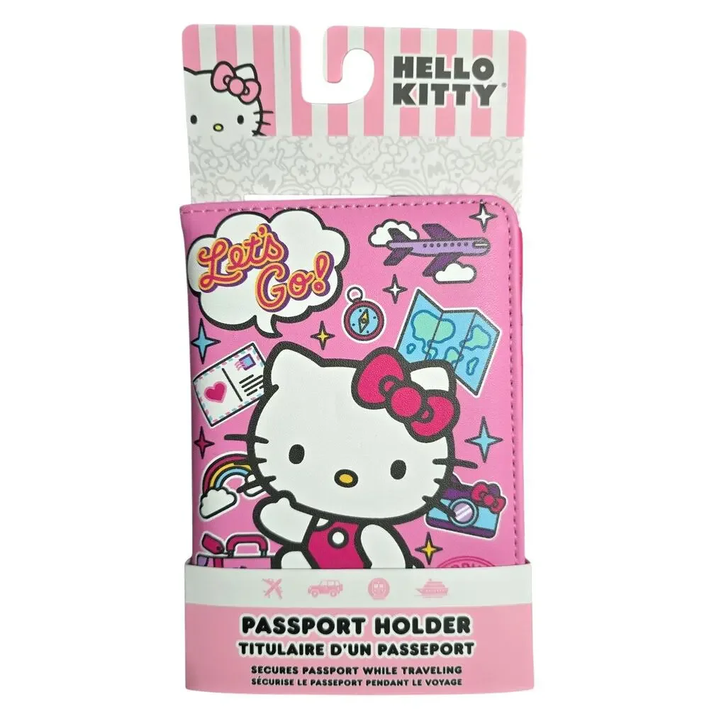 Hello Kitty Passport ID Holder Cute Pink Travel Wallet Sanrio Kawaii Organizer